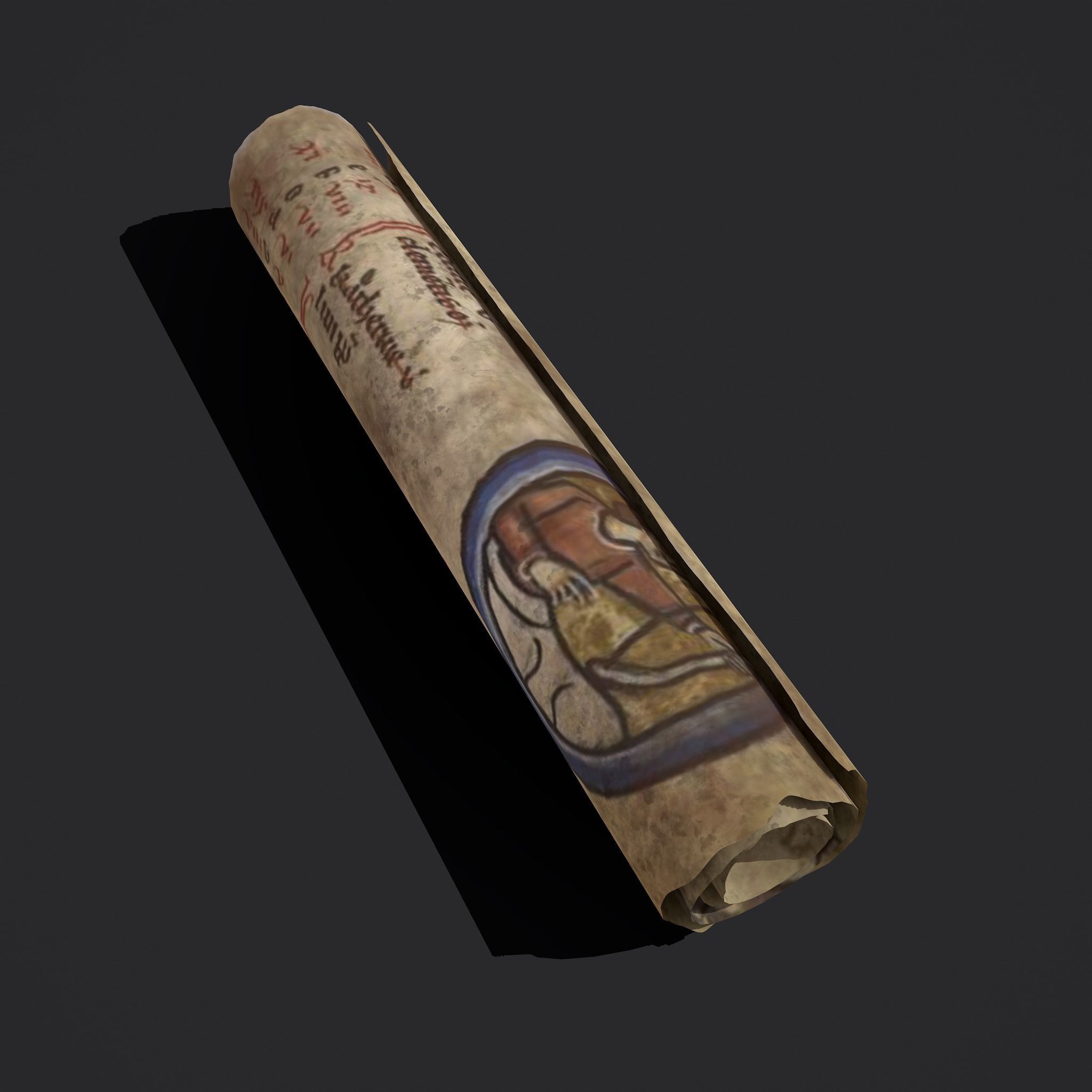 Scrolls Shelf and Holder 3D Model Collection_120