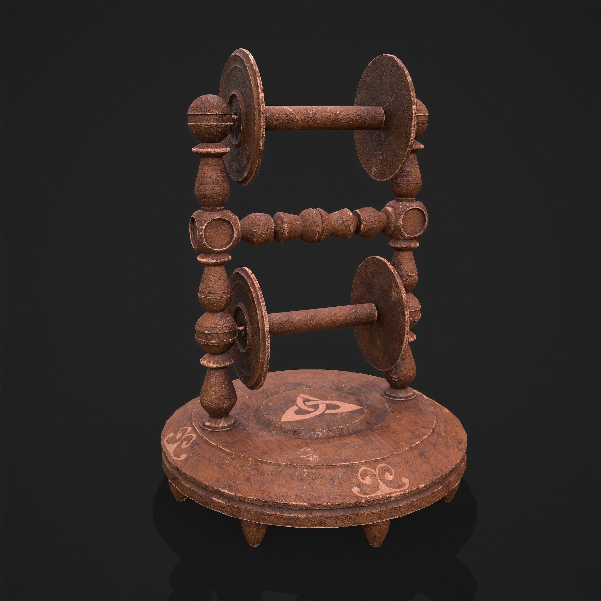 Scrolls Shelf and Holder 3D Model Collection_61