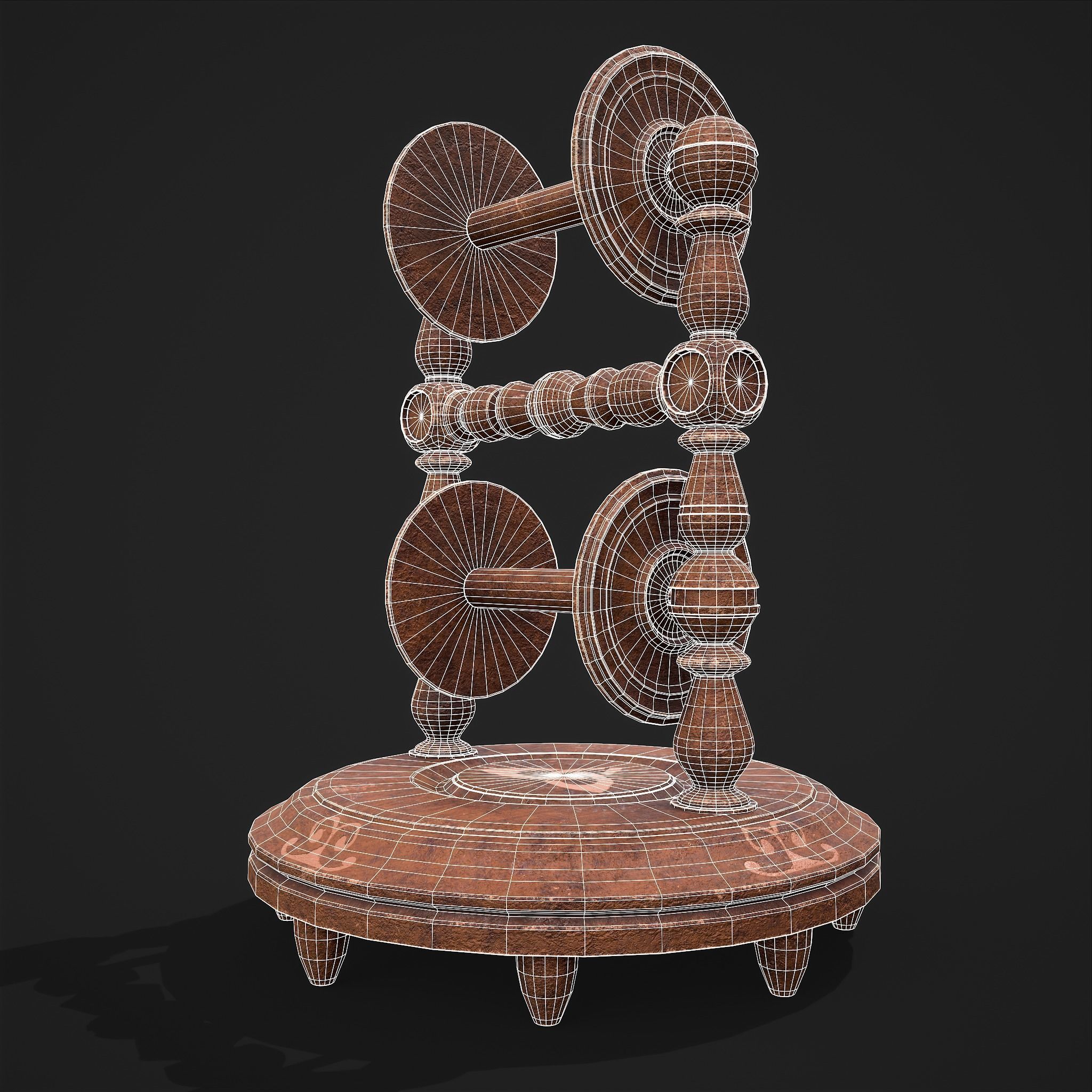 Scrolls Shelf and Holder 3D Model Collection_57