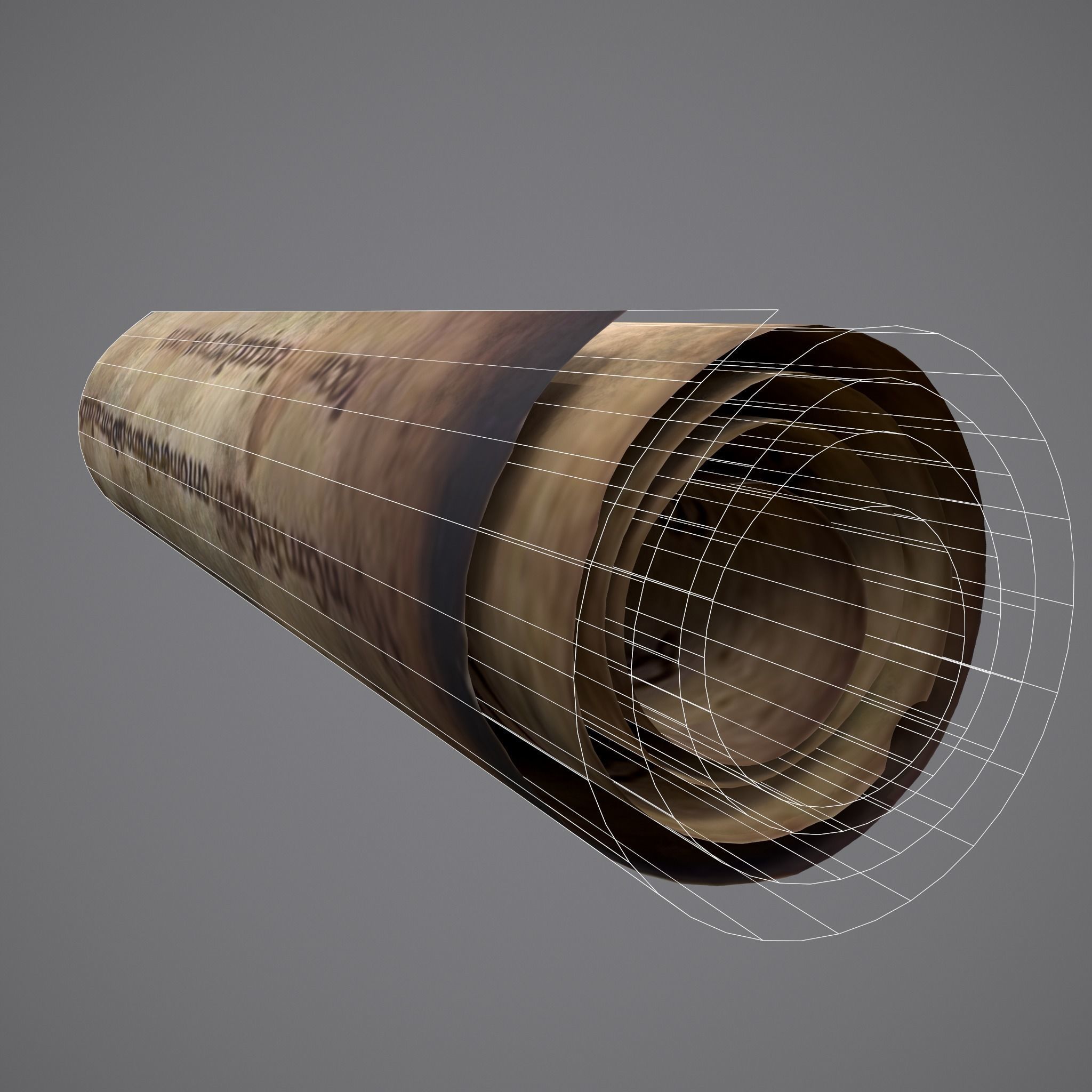 Scrolls Shelf and Holder 3D Model Collection_114