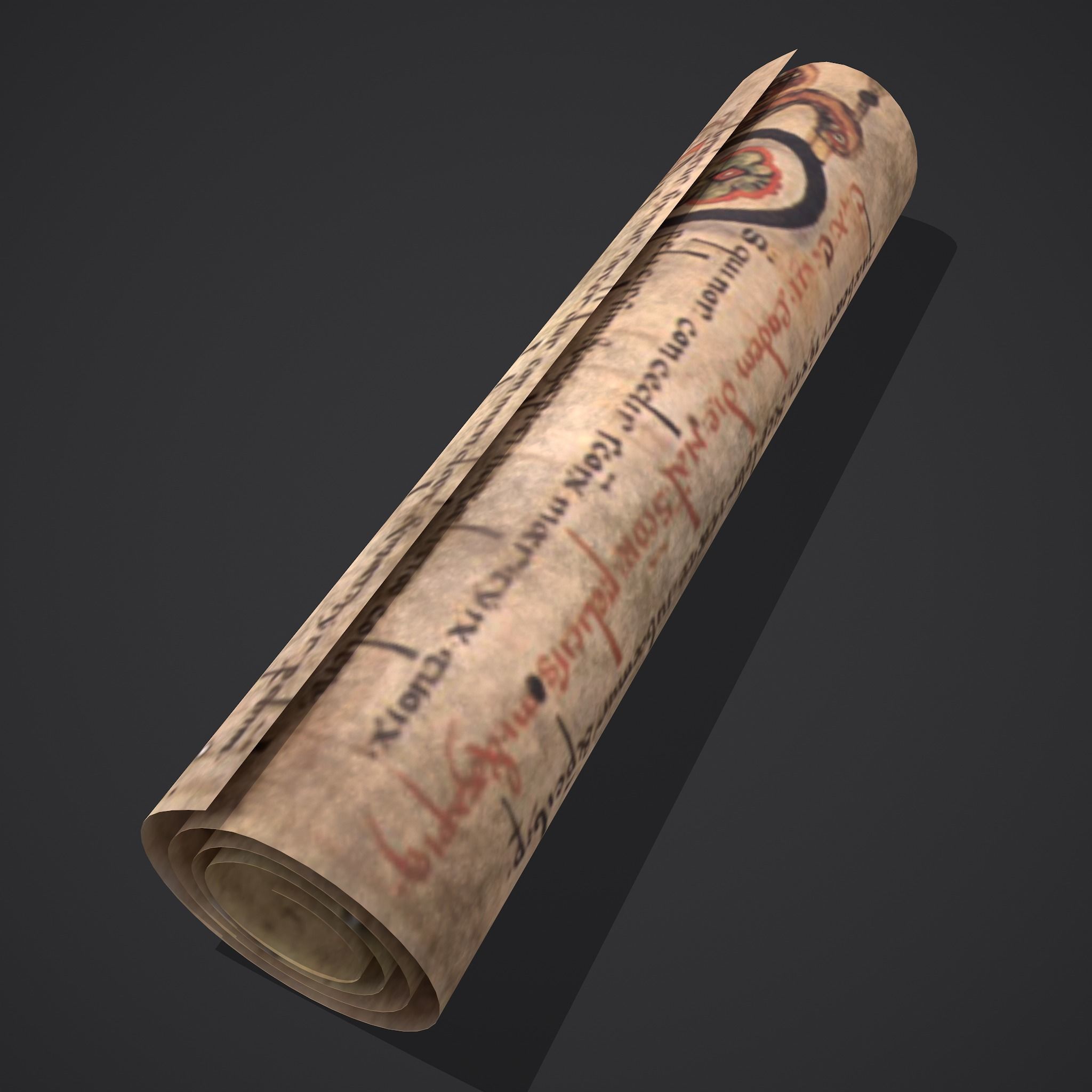 Scrolls Shelf and Holder 3D Model Collection_118