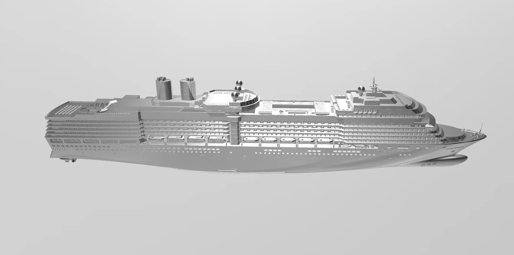 MS Nieuw Amsterdam Holland America Line cruise ship 3D print model