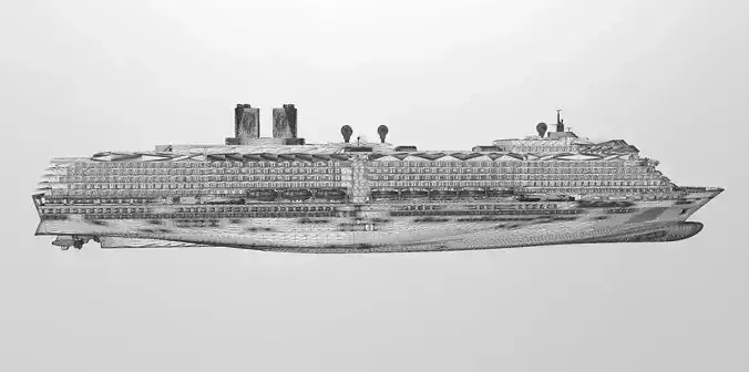 MS Zuiderdam Holland America Line cruise ship 3D print model