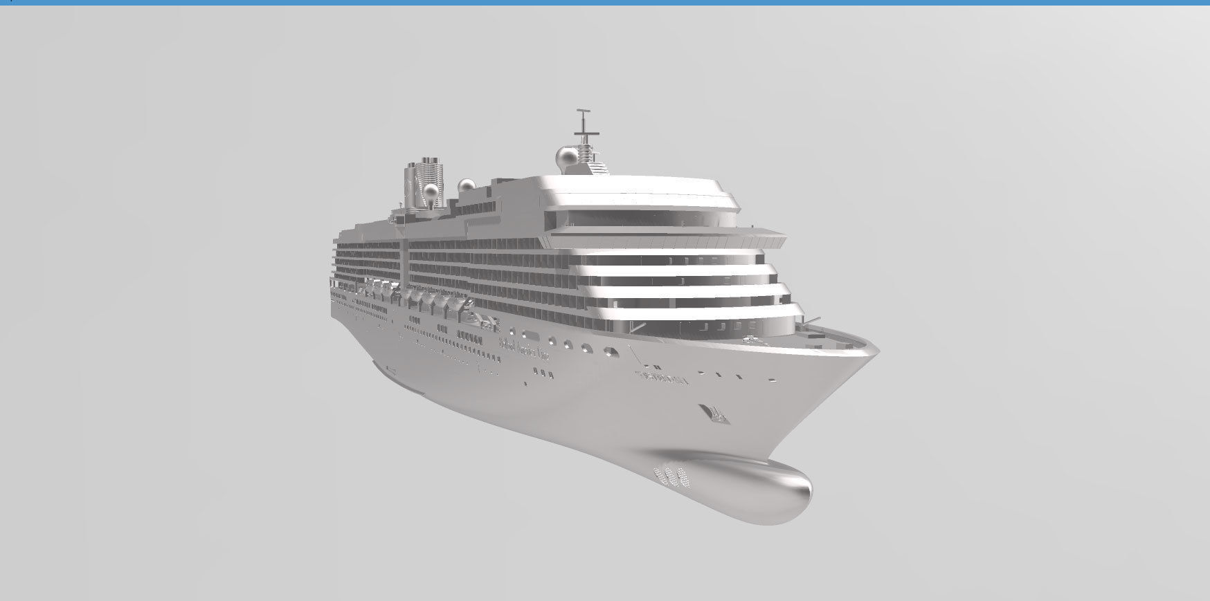 MS Zuiderdam Holland America Line cruise ship 3D print model_4