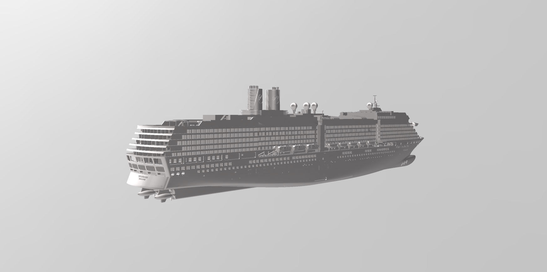 MS Zuiderdam Holland America Line cruise ship 3D print model_3