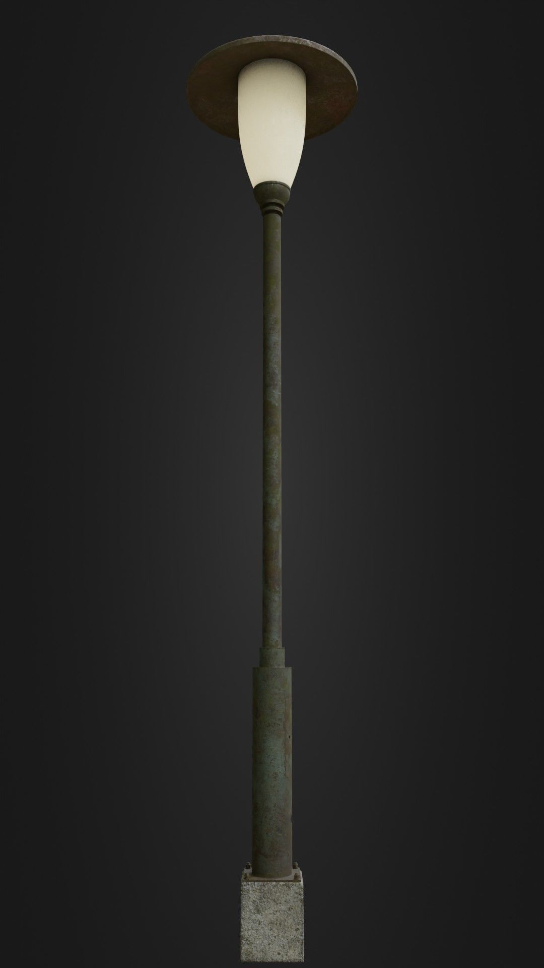 Old Worn Street Light Street lamp 02 Low-poly 3D model_11