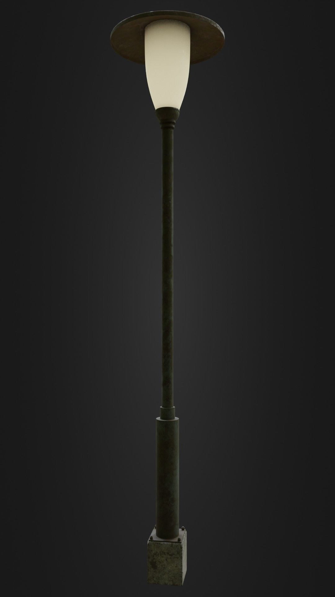 Old Worn Street Light Street lamp 02 Low-poly 3D model_20