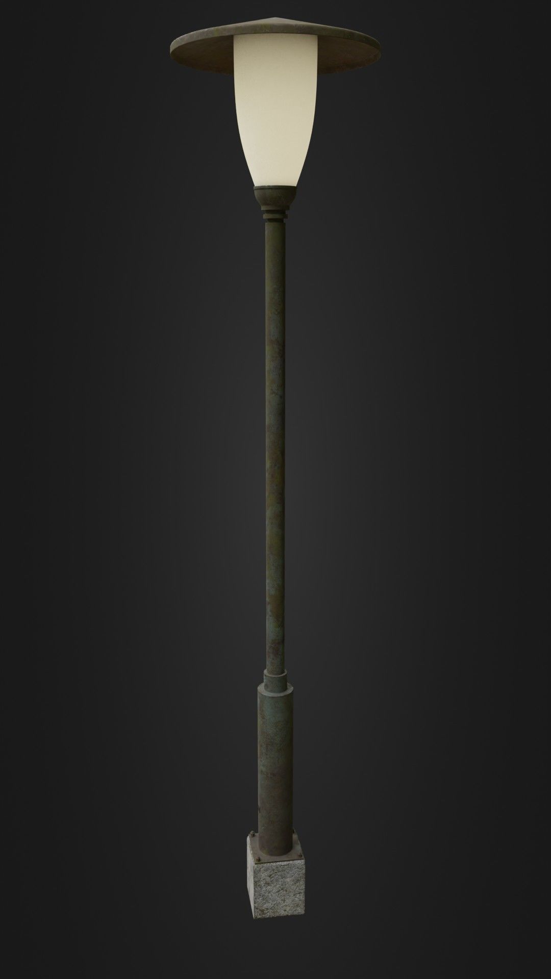 Old Worn Street Light Street lamp 02 Low-poly 3D model_32
