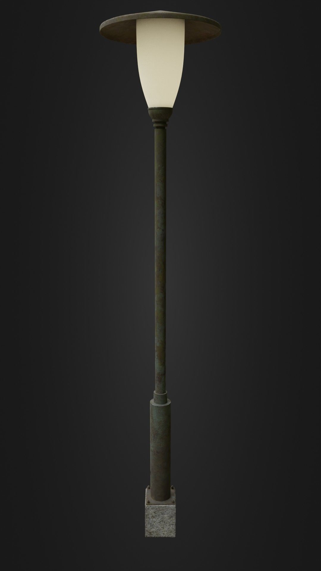 Old Worn Street Light Street lamp 02 Low-poly 3D model_31