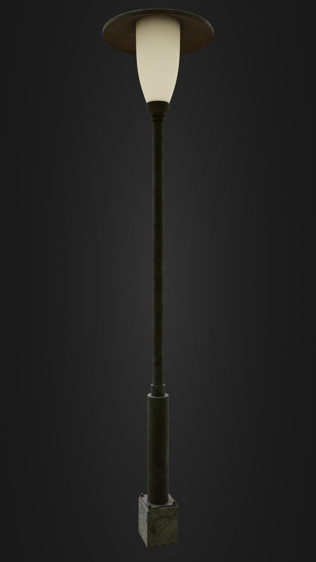 Old Worn Street Light Street lamp 02 Low-poly 3D model_23