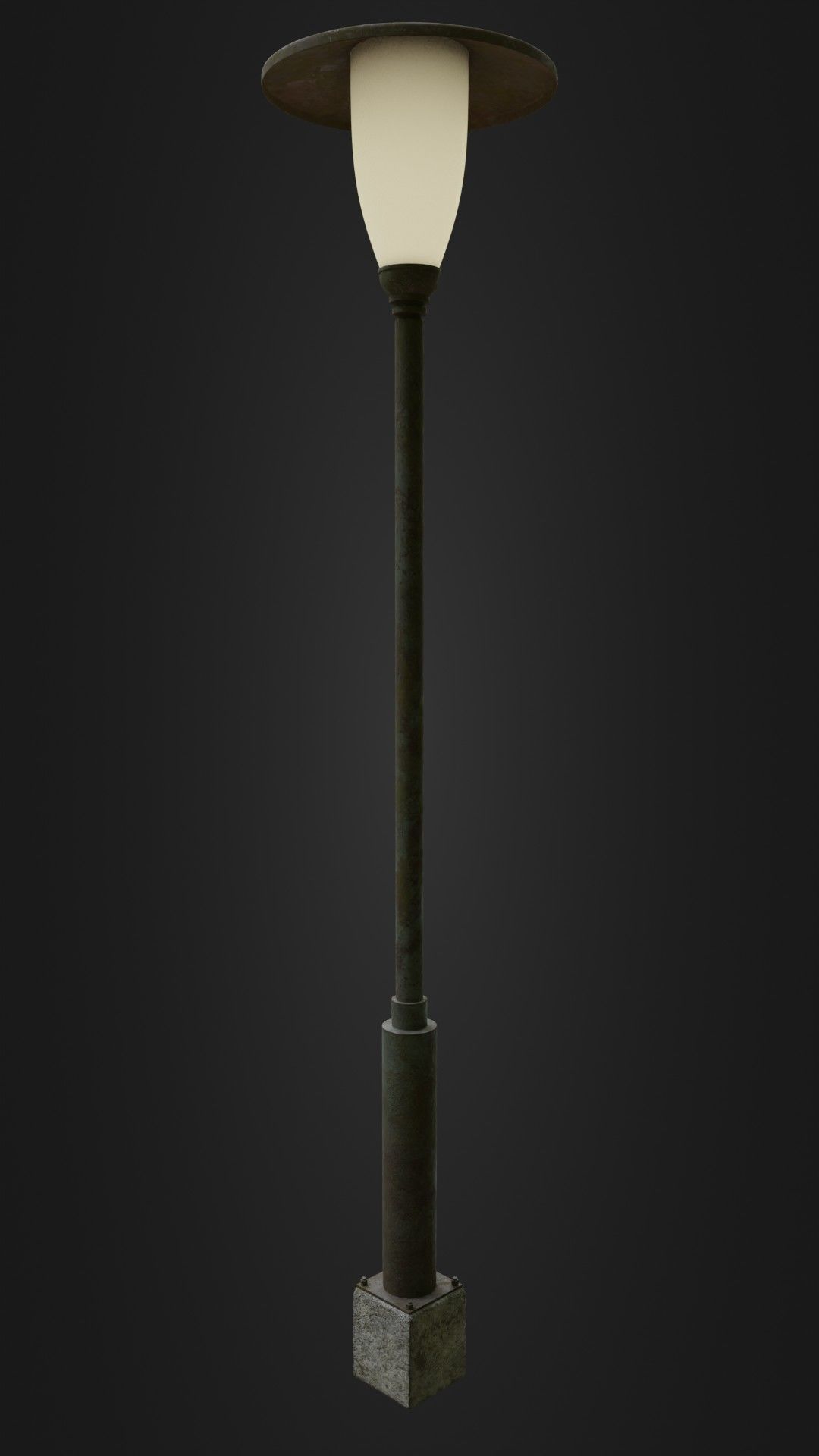 Old Worn Street Light Street lamp 02 Low-poly 3D model_26