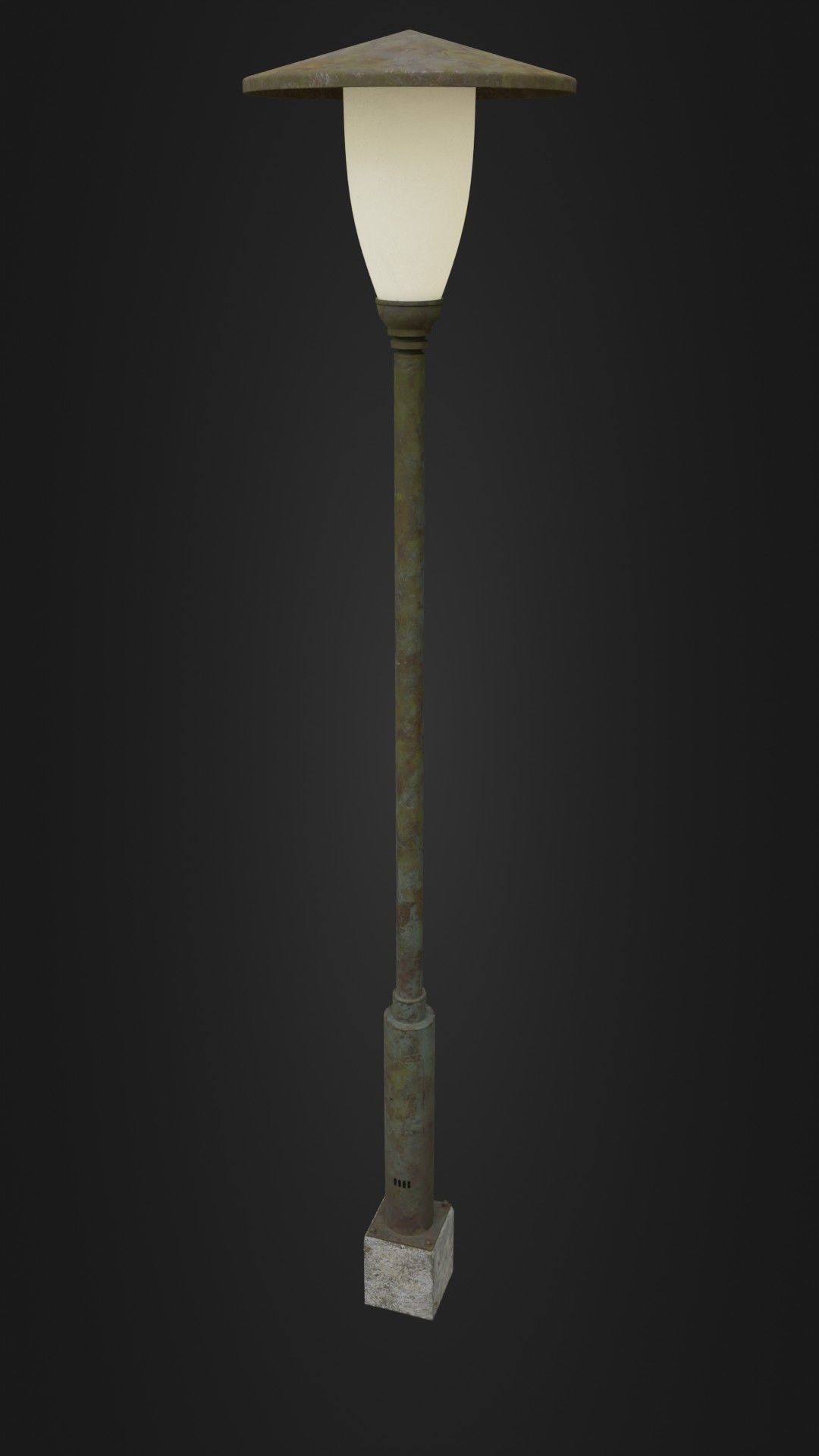 Old Worn Street Light Street lamp 02 Low-poly 3D model_39