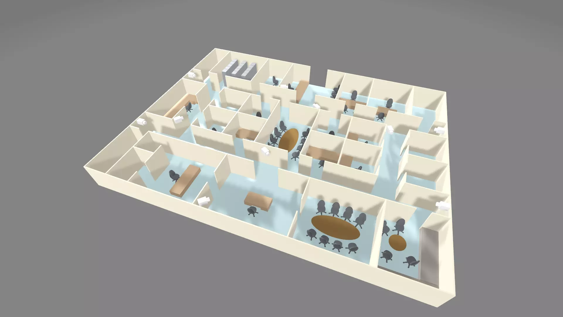 Simple Office Setting 3D print model_0