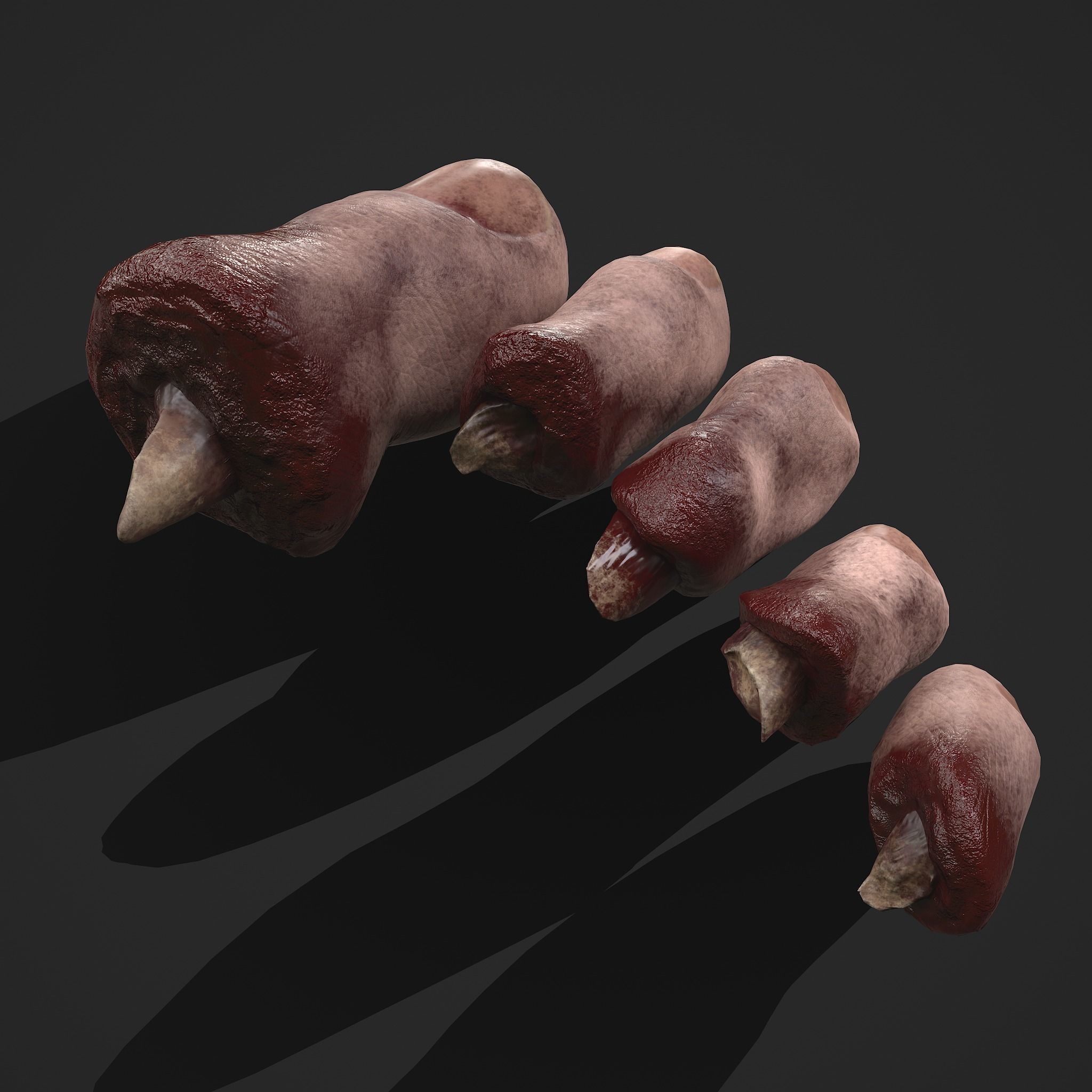 Severed Torso Toes Nose Ear Pack 3D Model Collection_18