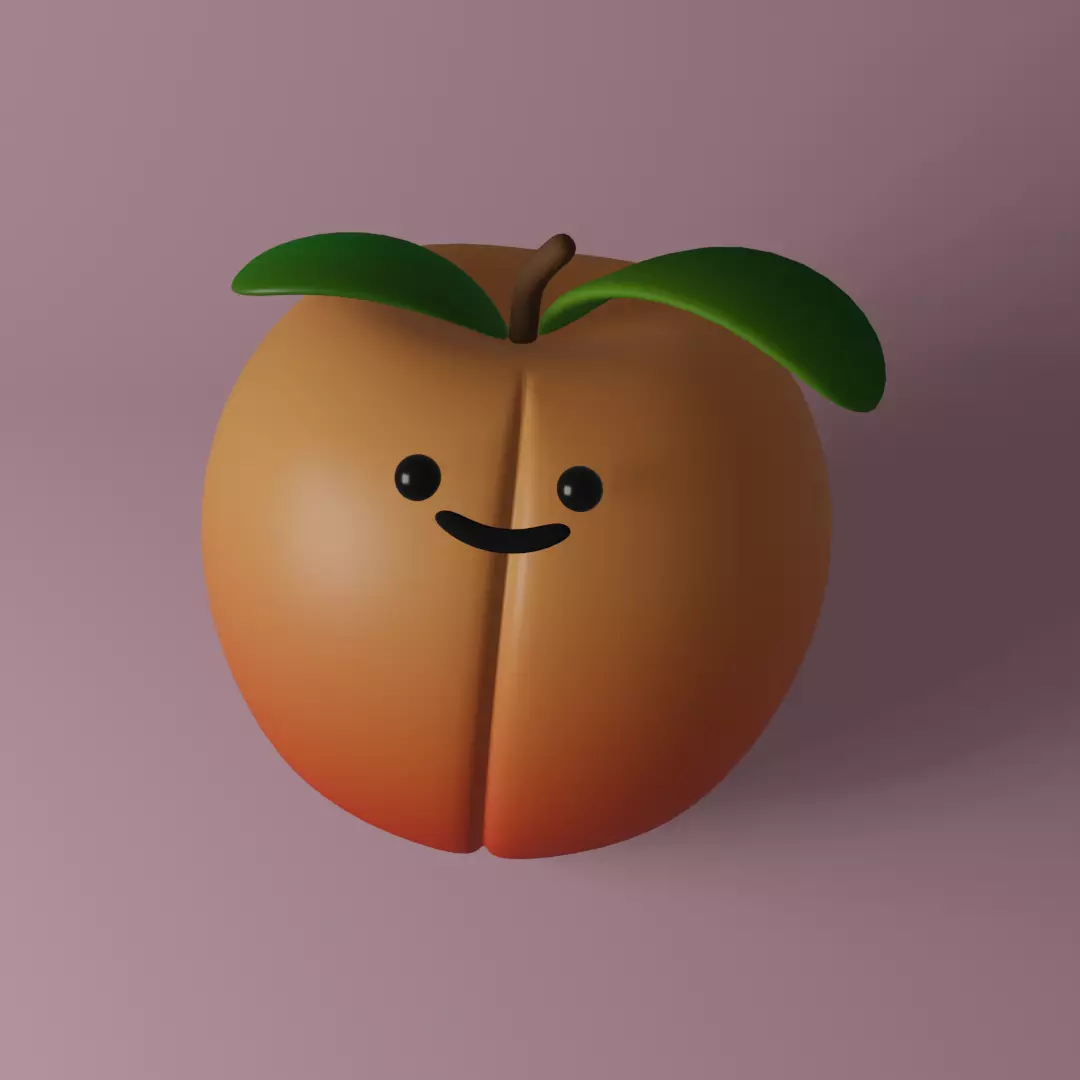 Peach Character 3D model_0