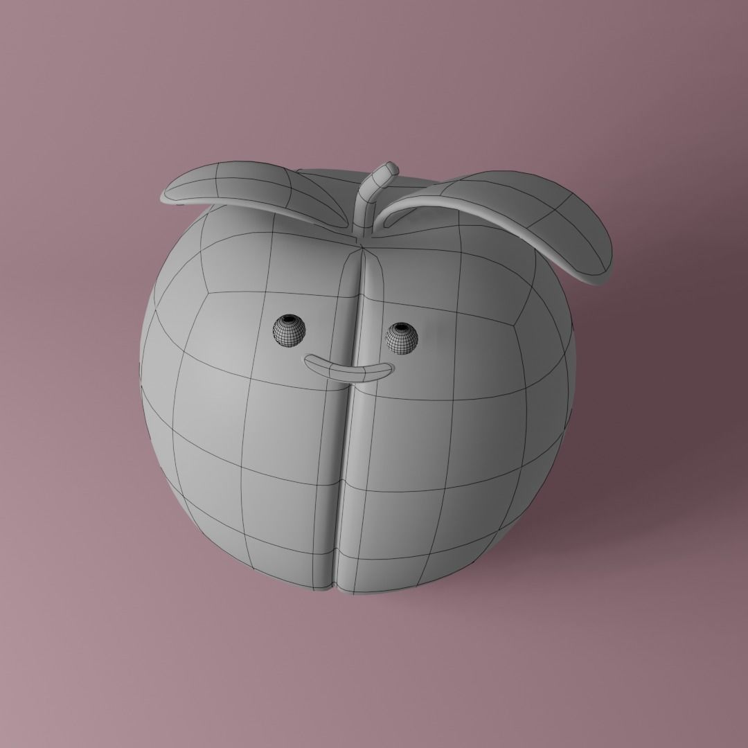 Peach Character 3D model_1