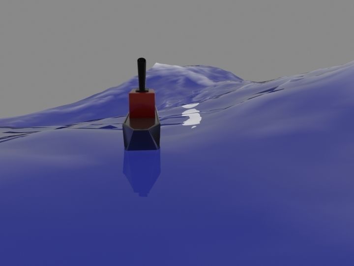  Low-poly 3D model of the ship Low-poly 3D model_3