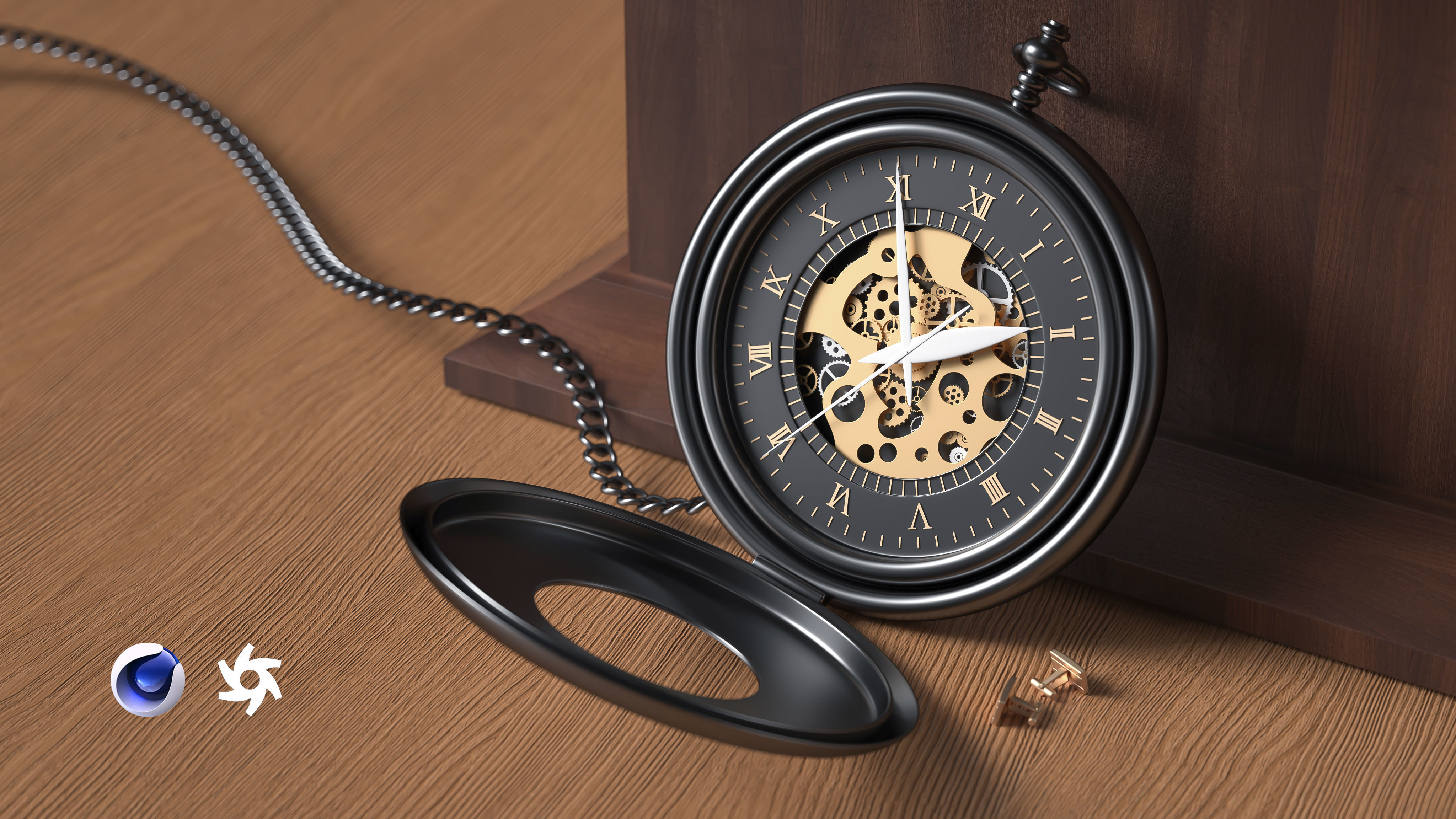 pocket watch 3D model_1