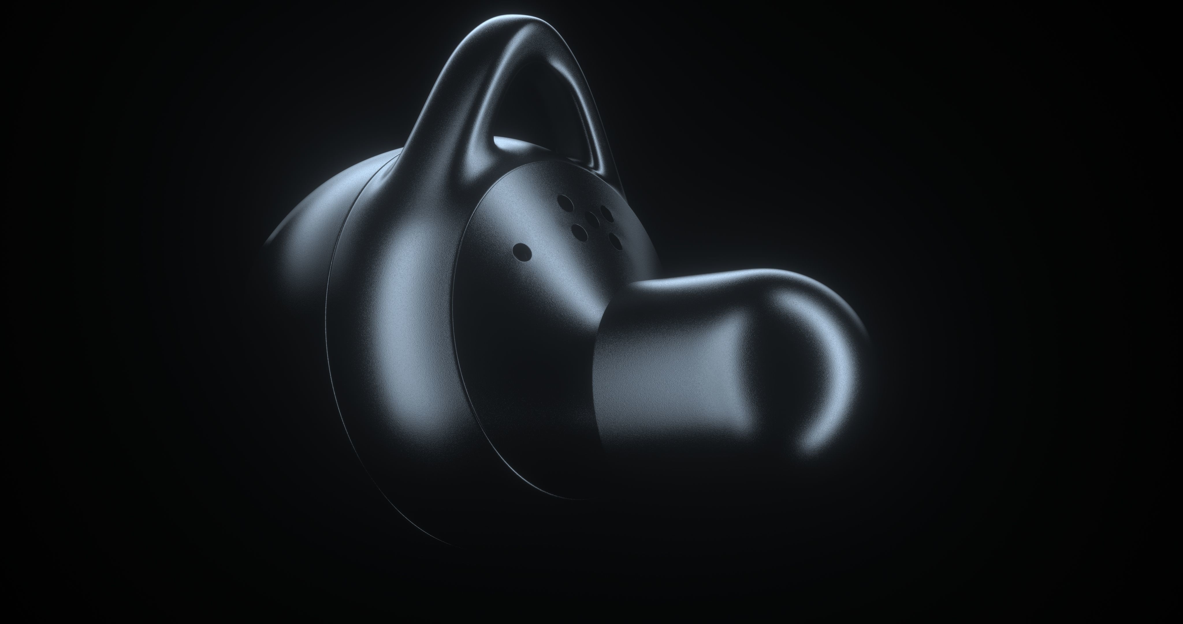headset xiaomi airpods Low-poly 3D model_2