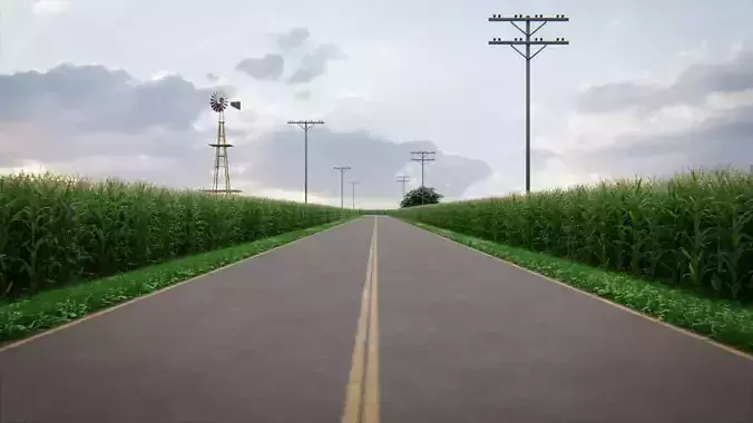Cornfield 3d Scene 3D model