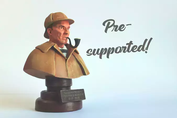 Sherlock Holmes Bust Sculpture 3D print model