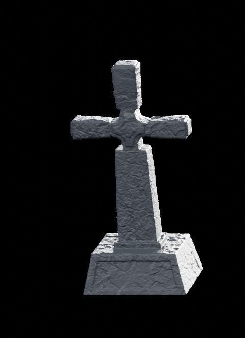 Low Poly PBR Grave Stones Low-poly 3D model_1