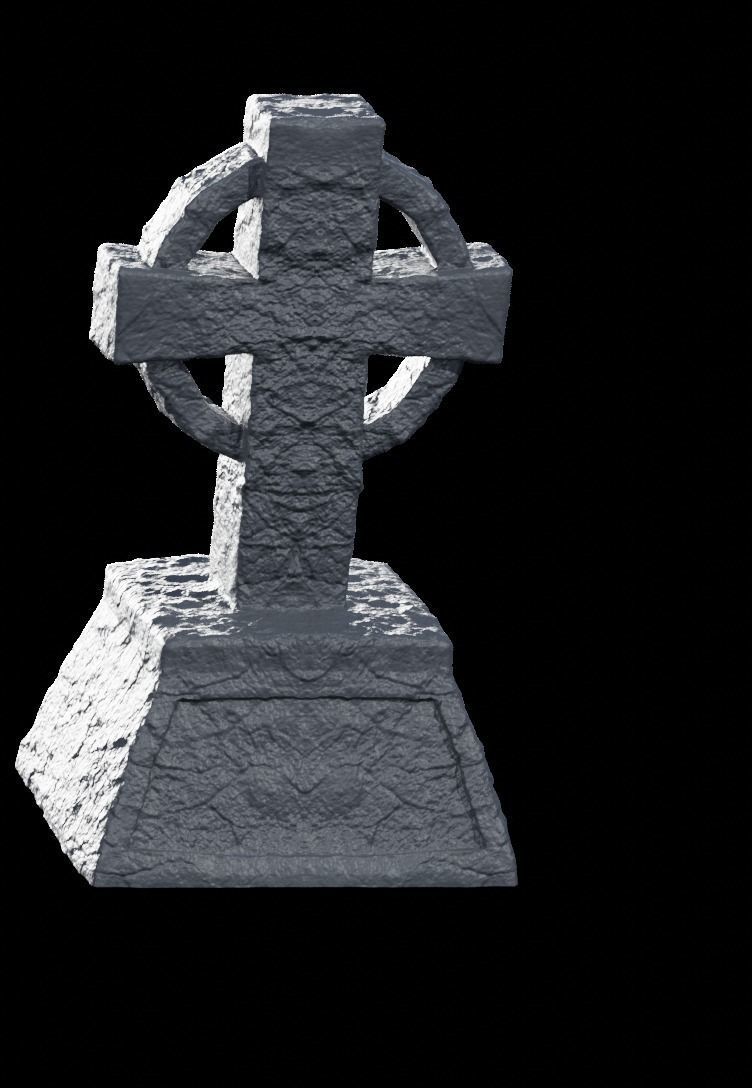 Low Poly PBR Grave Stones Low-poly 3D model_2