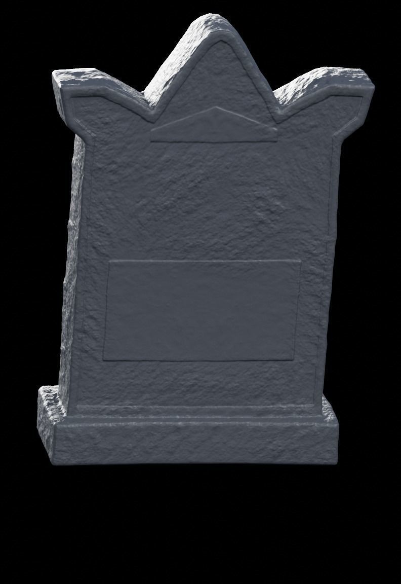 Low Poly PBR Grave Stones Low-poly 3D model_11