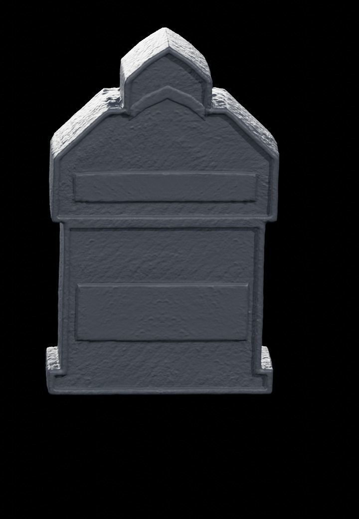 Low Poly PBR Grave Stones Low-poly 3D model_9