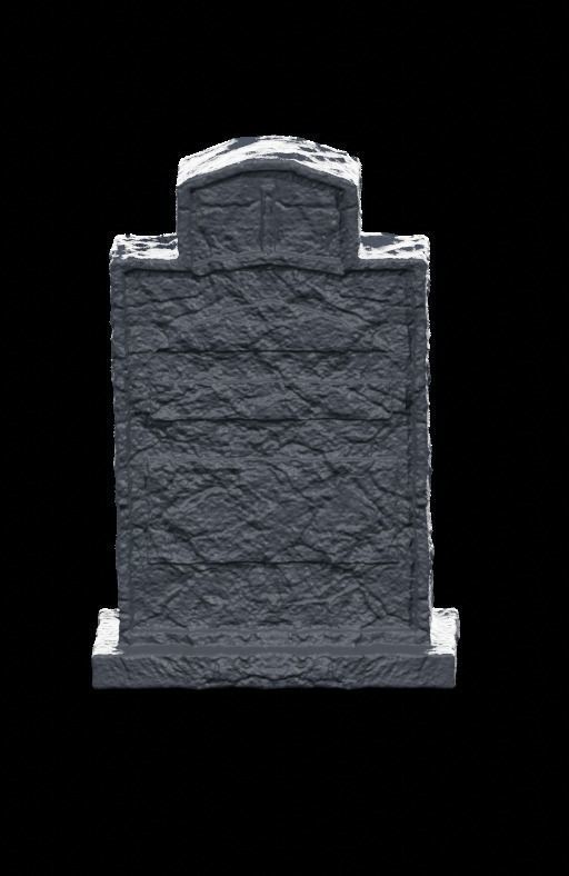 Low Poly PBR Grave Stones Low-poly 3D model_16