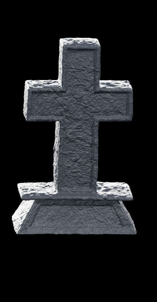 Low Poly PBR Grave Stones Low-poly 3D model_19