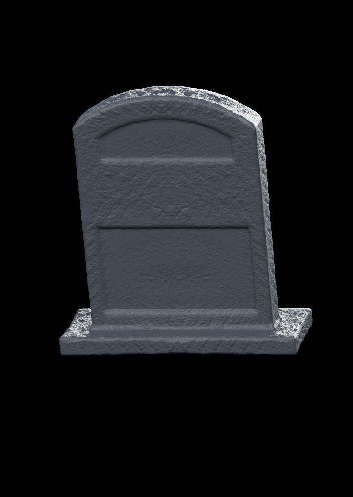 Low Poly PBR Grave Stones Low-poly 3D model_4