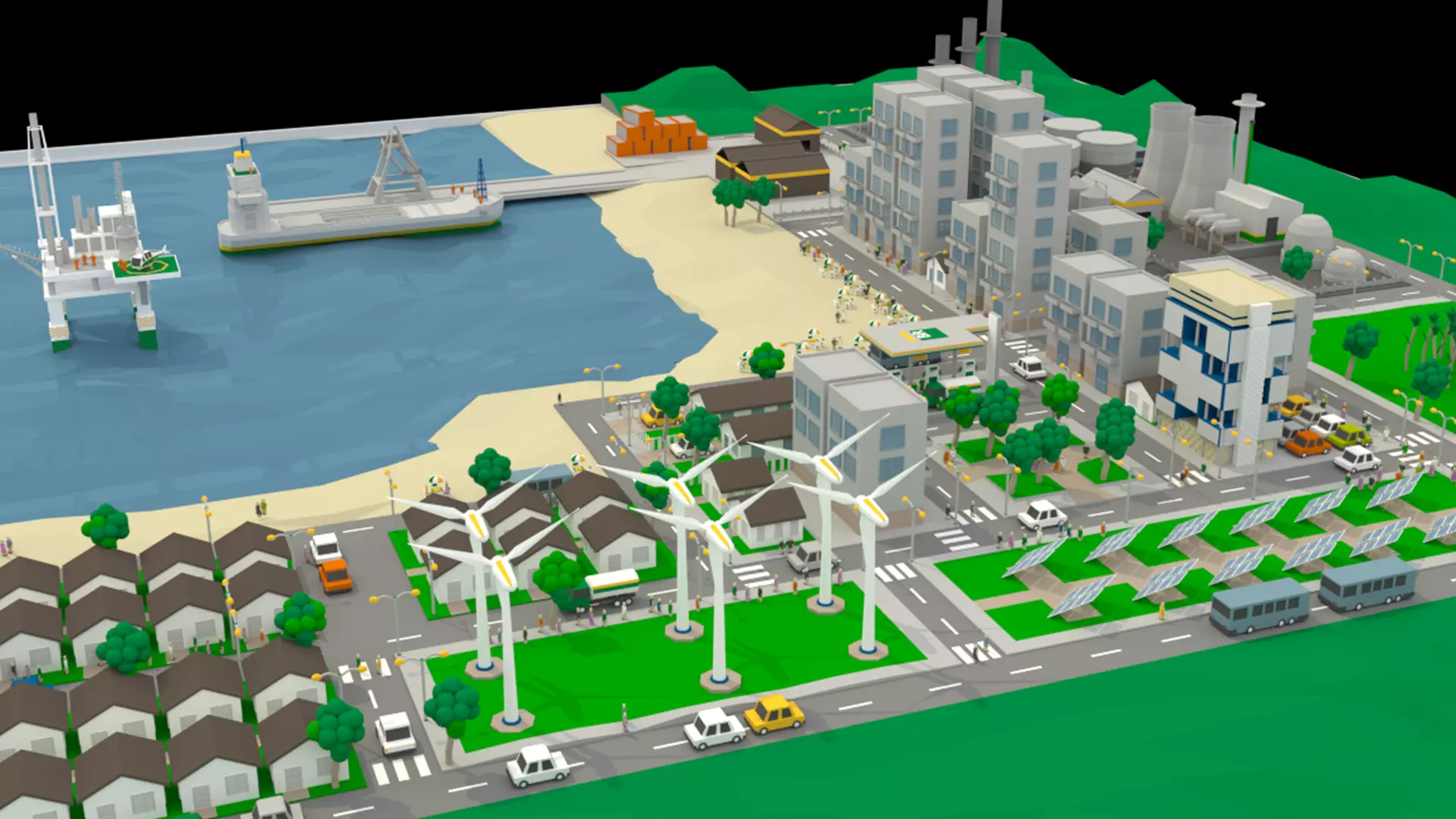 Petrol City - Low poly Low-poly 3D model_0