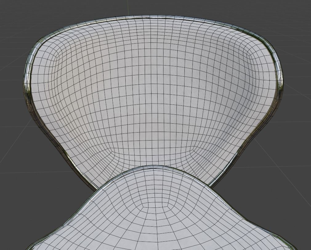 Barstool ARK-8007-WH Low-poly 3D model_23