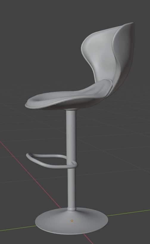 Barstool ARK-8007-WH Low-poly 3D model_17