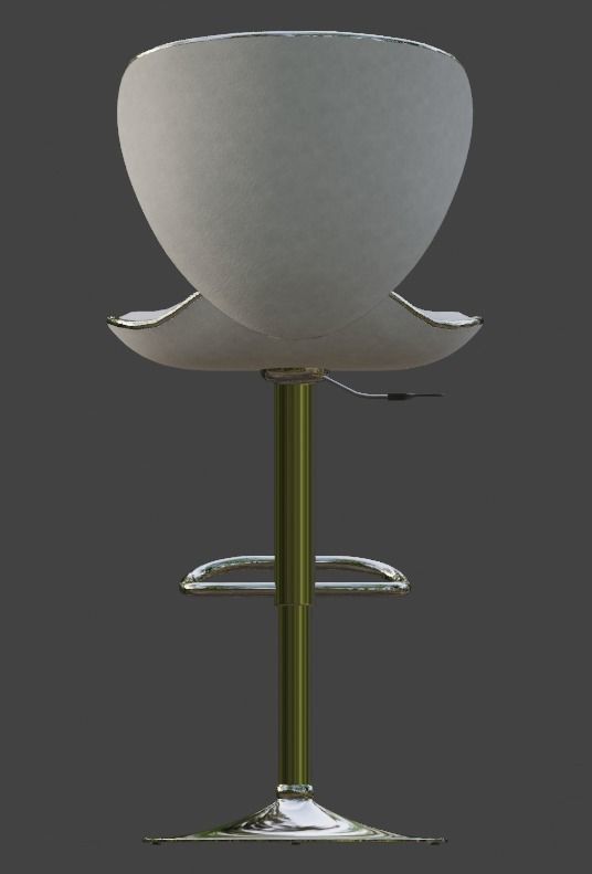 Barstool ARK-8007-WH Low-poly 3D model_14