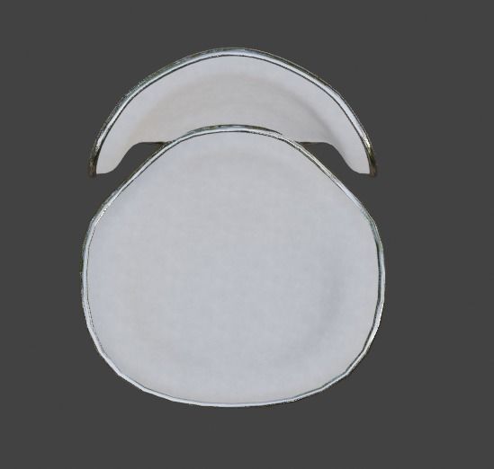 Barstool ARK-8007-WH Low-poly 3D model_12