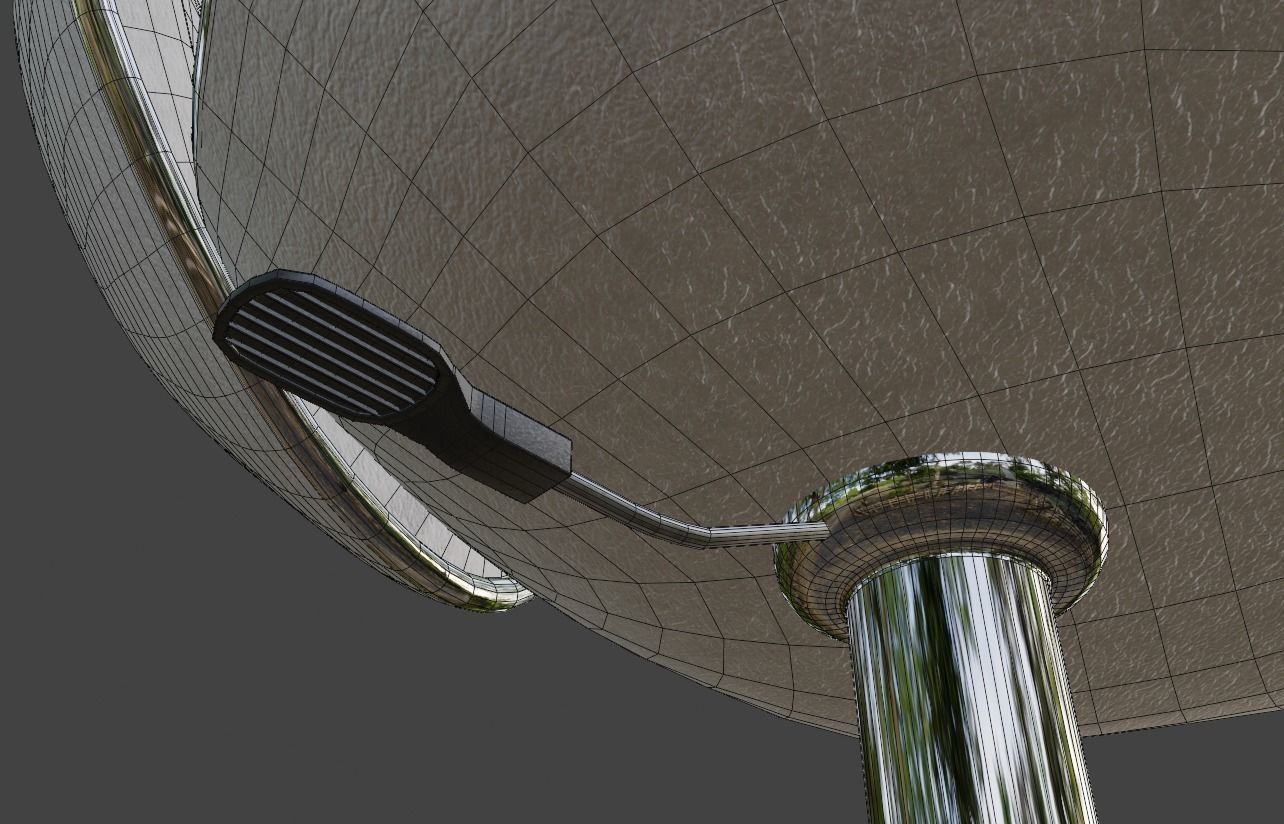 Barstool ARK-8007-WH Low-poly 3D model_22