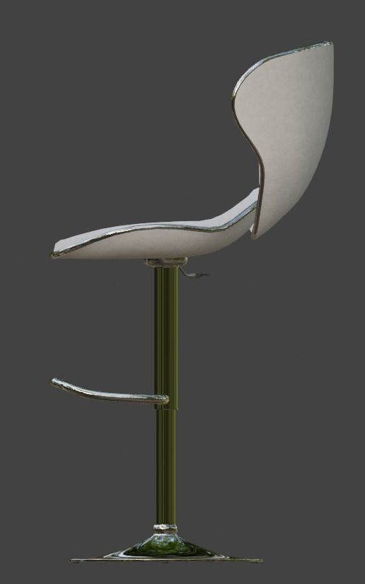 Barstool ARK-8007-WH Low-poly 3D model_11