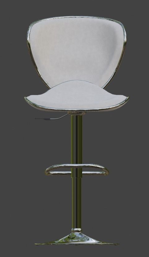 Barstool ARK-8007-WH Low-poly 3D model_10