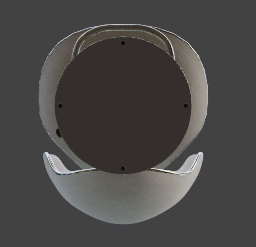 Barstool ARK-8007-WH Low-poly 3D model_13