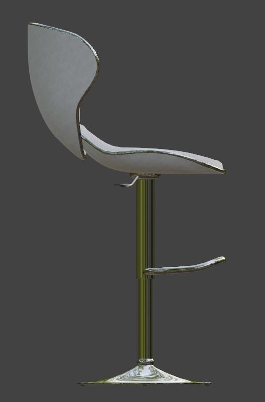 Barstool ARK-8007-WH Low-poly 3D model_15
