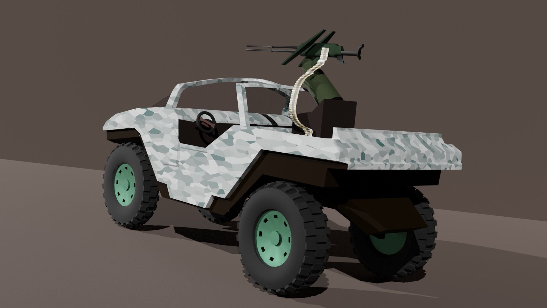 LOW POLY GAME AND CARTOON VEHICLE Low-poly 3D model_3