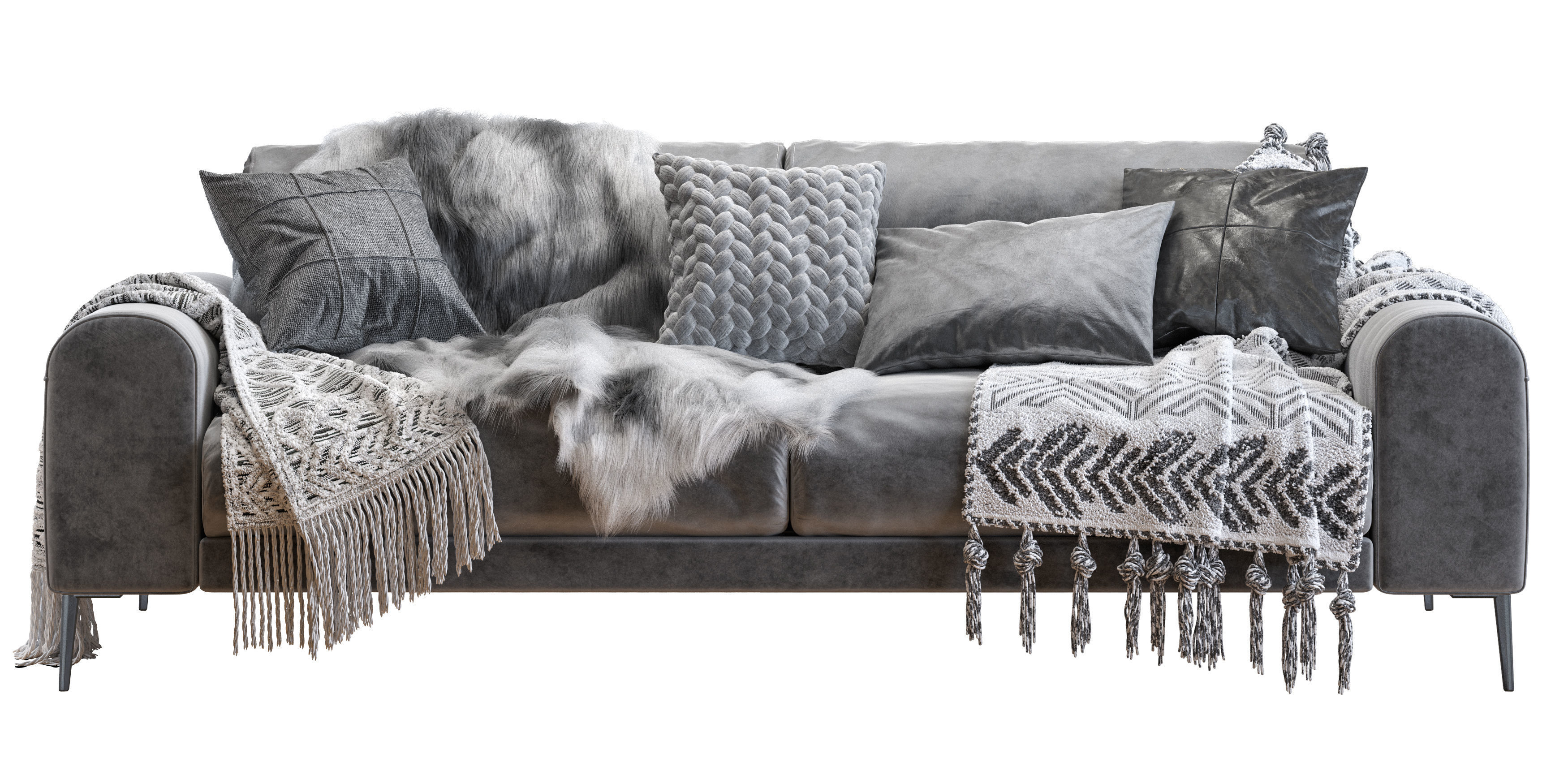 Joy sofa 228 cm 3D model_3