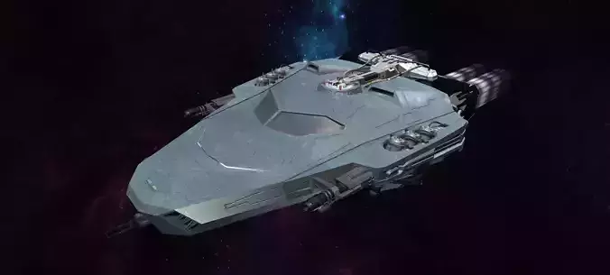 Spaceship Fighter Low-poly 3D model