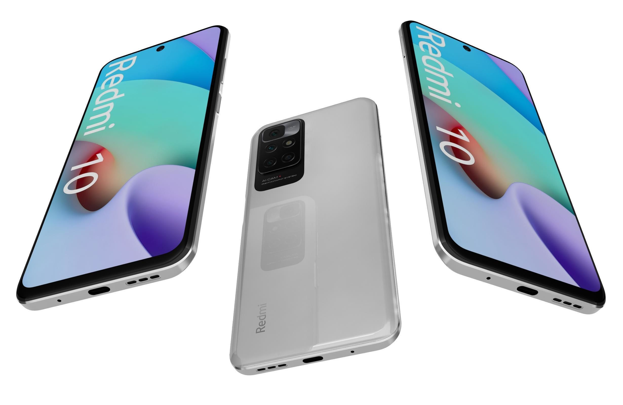 Xiaomi Redmi 10 Pebble White 3D model_1