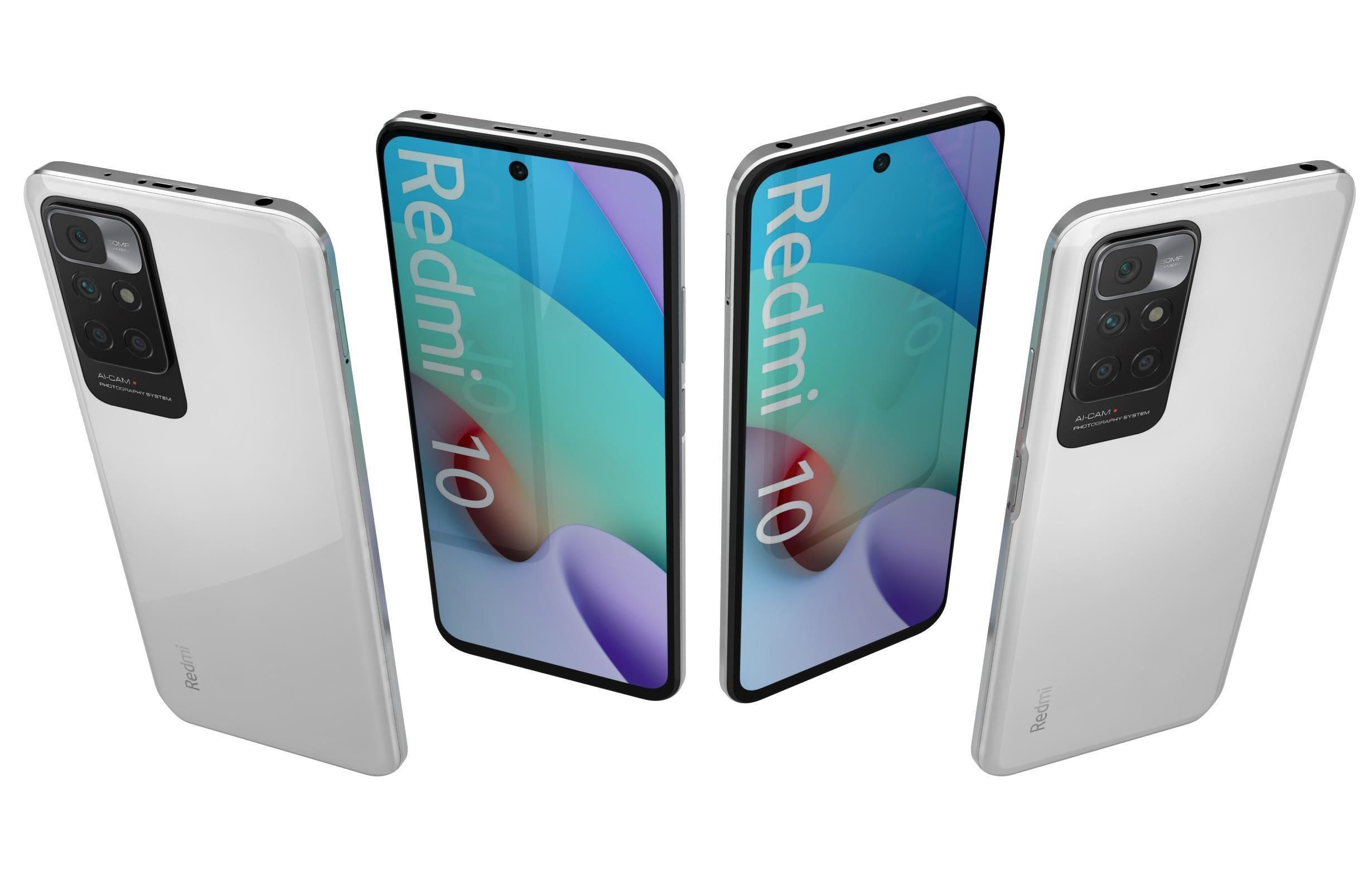 Xiaomi Redmi 10 Pebble White 3D model_5