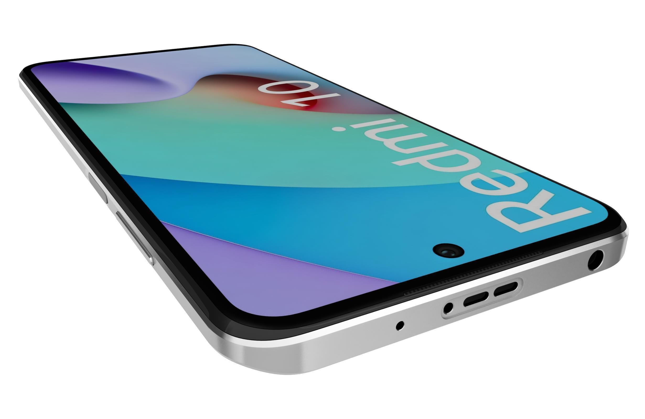 Xiaomi Redmi 10 Pebble White 3D model_14