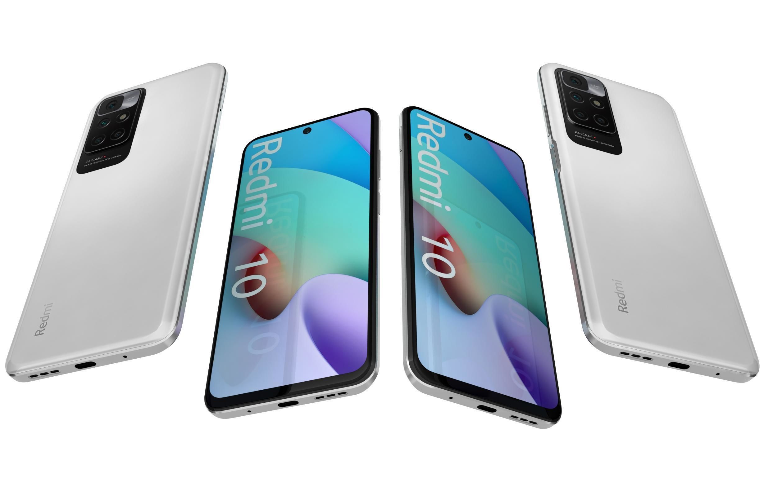 Xiaomi Redmi 10 Pebble White 3D model_4