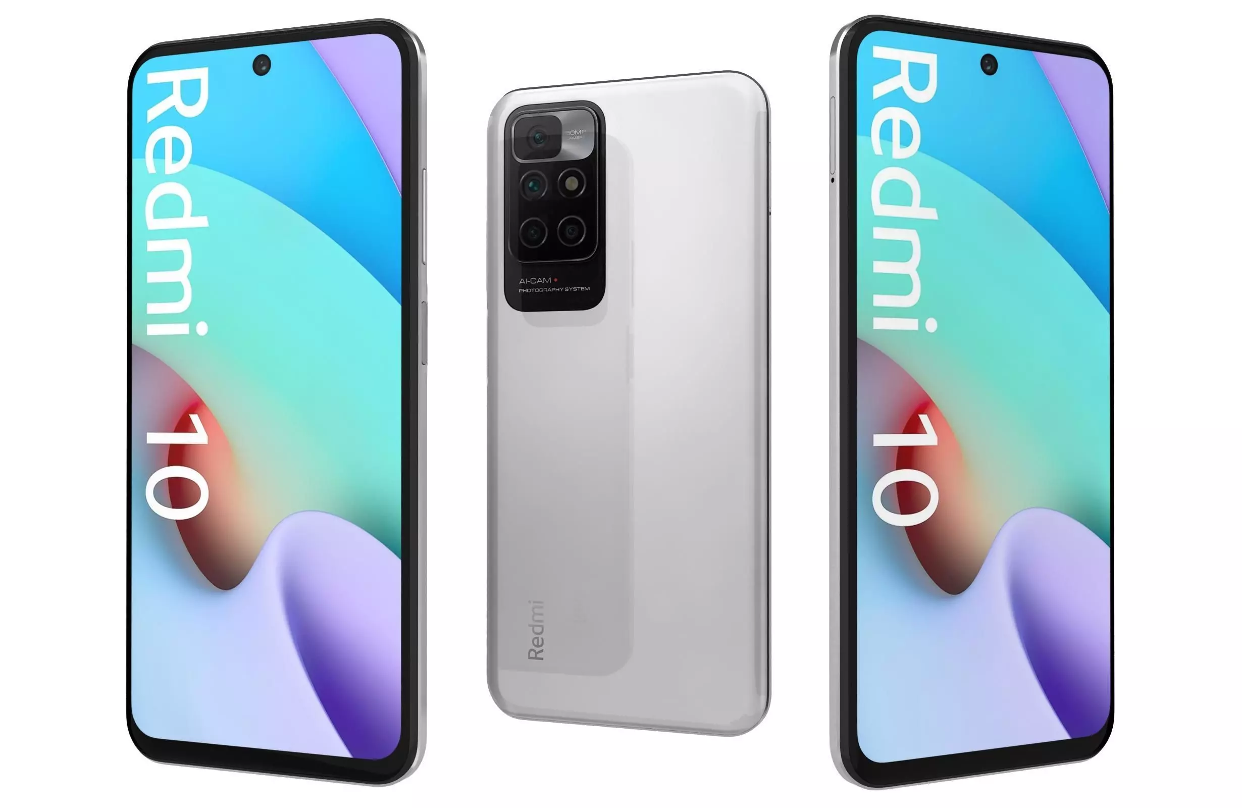 Xiaomi Redmi 10 Pebble White 3D model_0